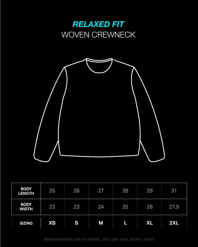BORDERLINE / Full Woven Crewneck