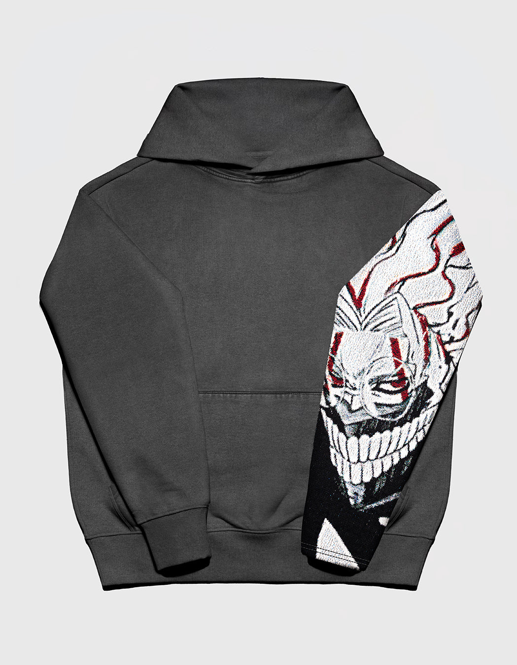 YOKAI / Faded Charcoal Streetwear Box Hoodie