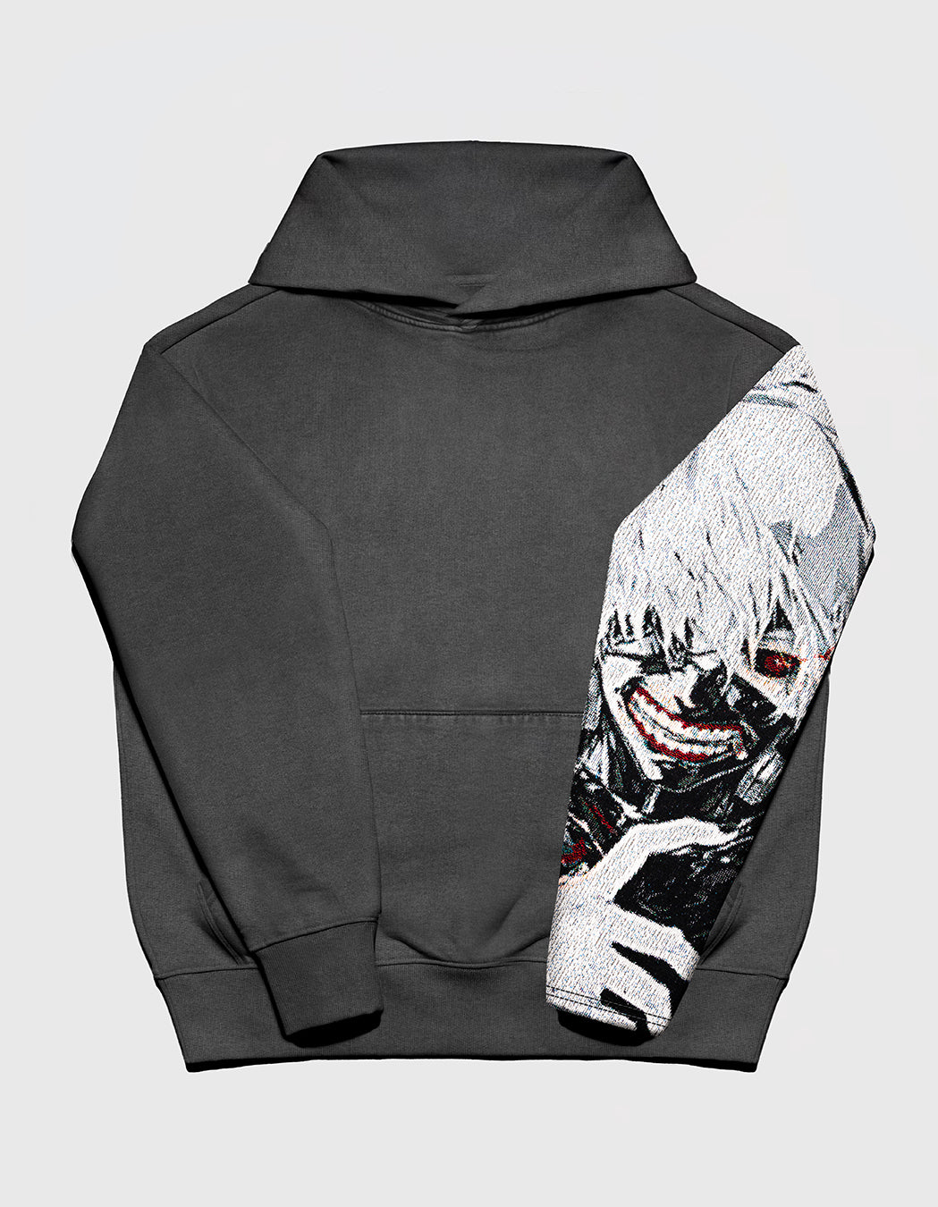 GHOUL / Faded Charcoal Streetwear Box Hoodie