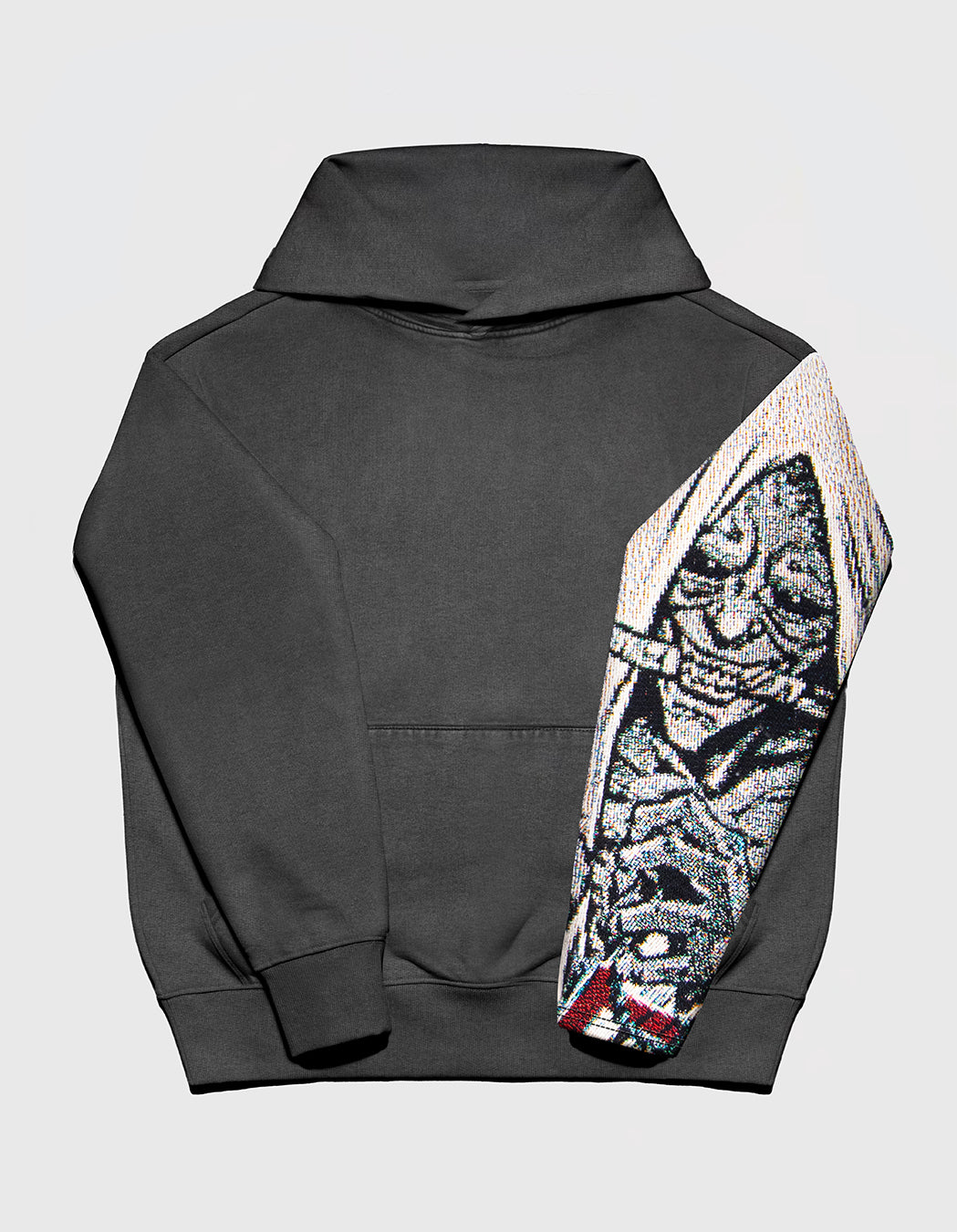 REAPER / Faded Charcoal Streetwear Box Hoodie