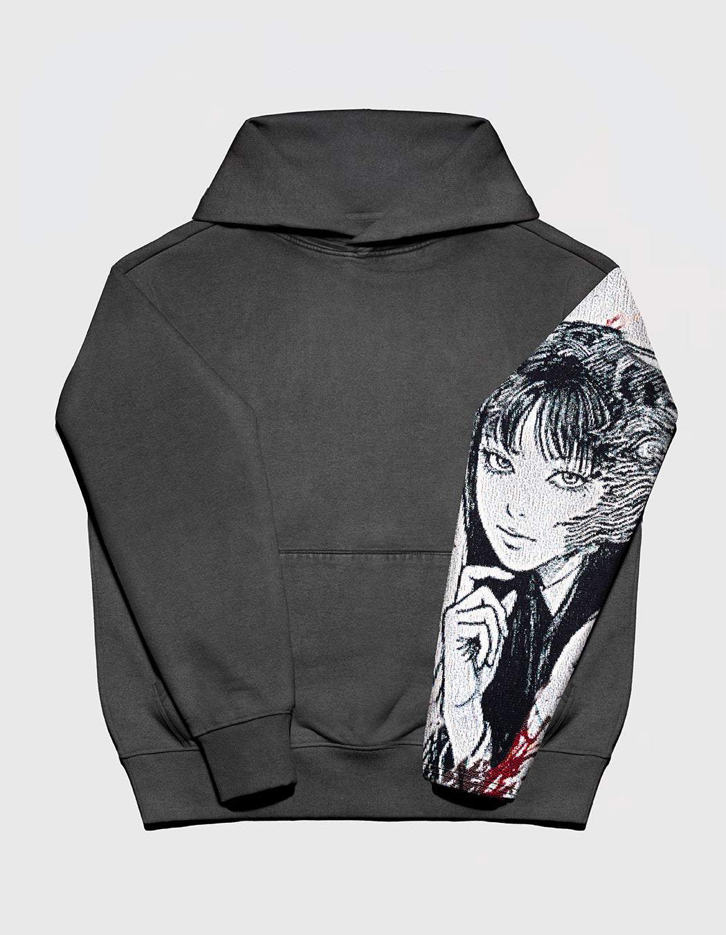 MONSTER / Faded Charcoal Streetwear Box Hoodie