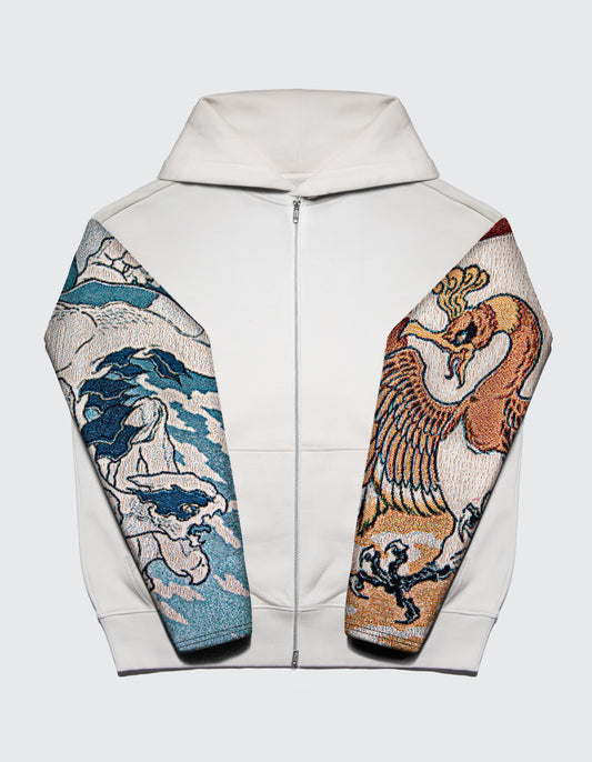 BRAVE BIRD / Oversized Fit Zip Up (12oz)