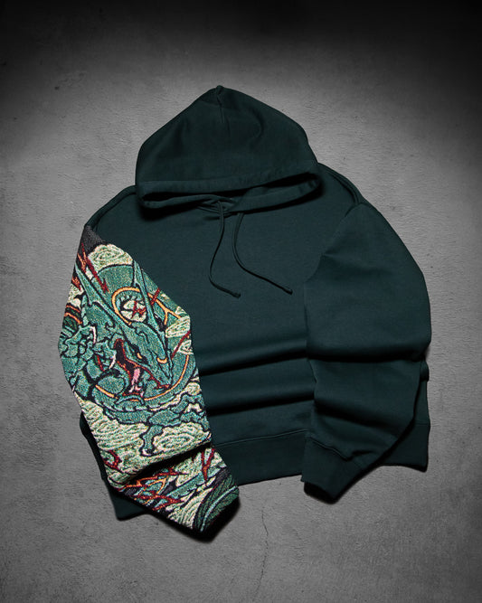 #187 - DRAGON ASCENT - Oversized Forest Hoodie