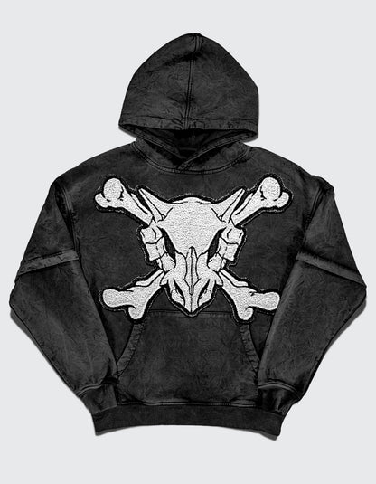 BONE CLUB / Double Sleeved Oversized (36oz) Washed Black