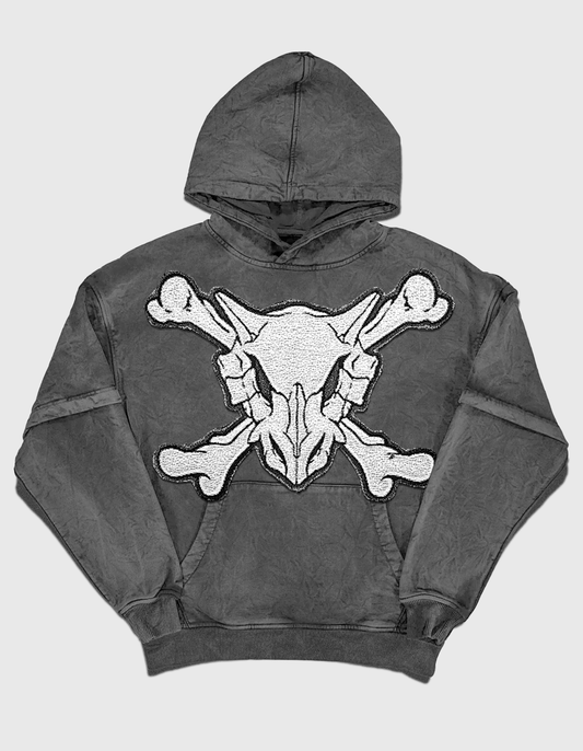 ROCK SLIDE / Double Sleeved Oversized (36oz) Washed Grey